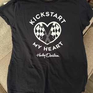 Harley-Davidson Black Tee with Heart Design
